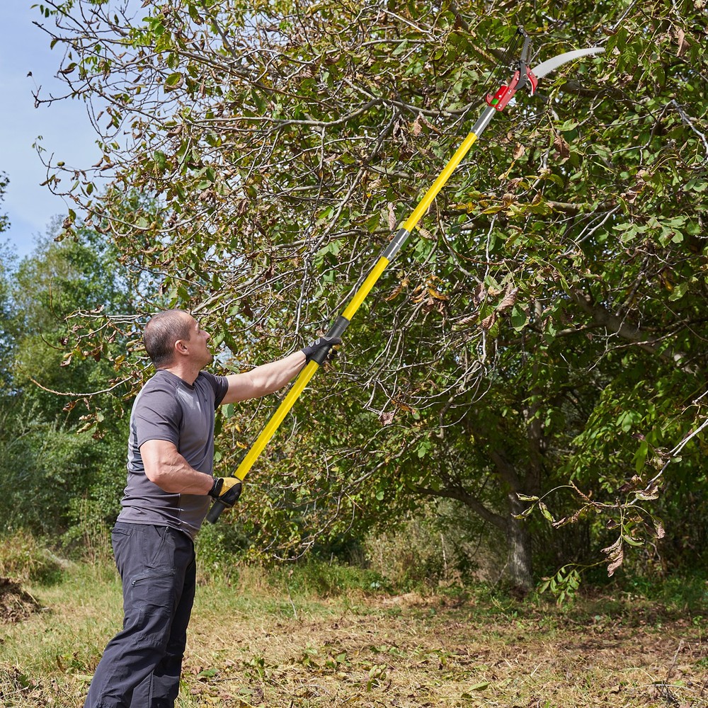 26ft Manual Pole Saw, Lightweight Tree Trimmers Long Handle Pruner Set