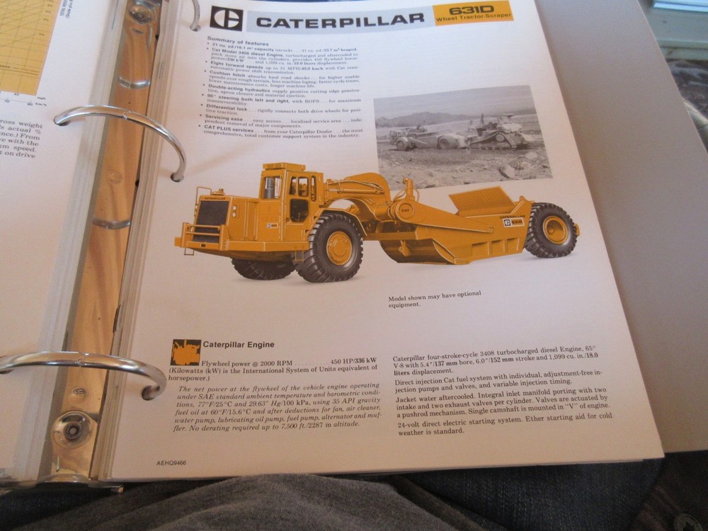 Caterpillar 631D Elevating Scraper Brochure 6 page