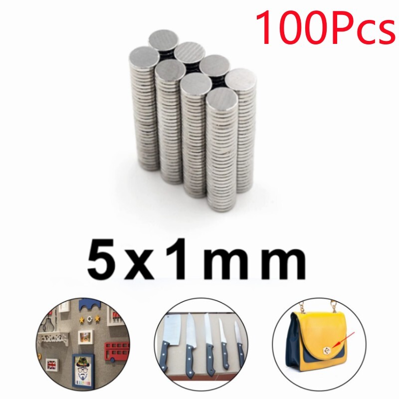 Neodymium Magnets Round Disc N35 Super Strong Rare Earth 5mmx1mm Mini Small