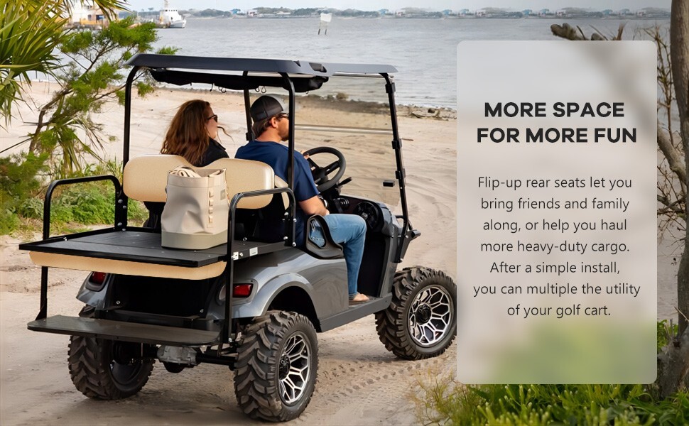 VPAHub Club Car Precedent Tempo Flip Folding Beige Seat Kit