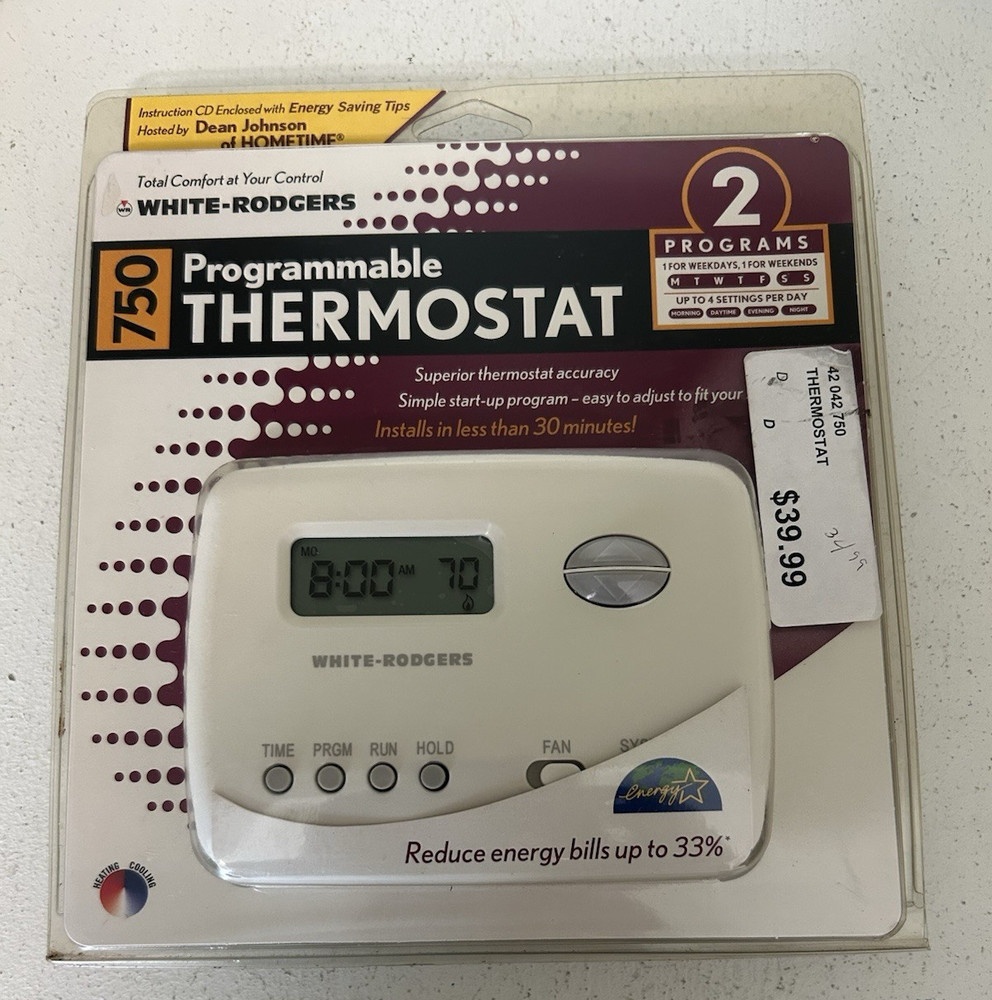 White-Rodgers 750 Programmable Thermostat Weekends/Weekdays