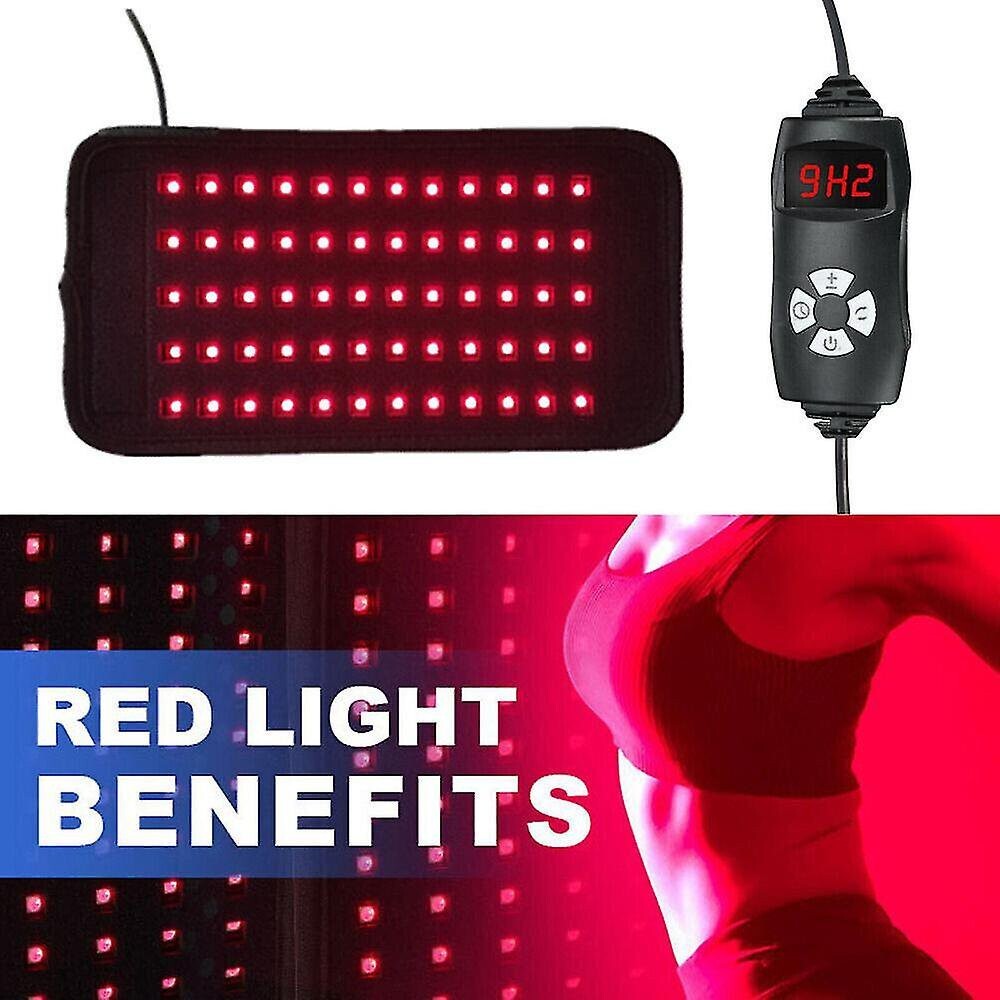660nm Red 850nm Near Infrared Light Therapy Waist Wrap Pad Belt Fit Pain Relief
