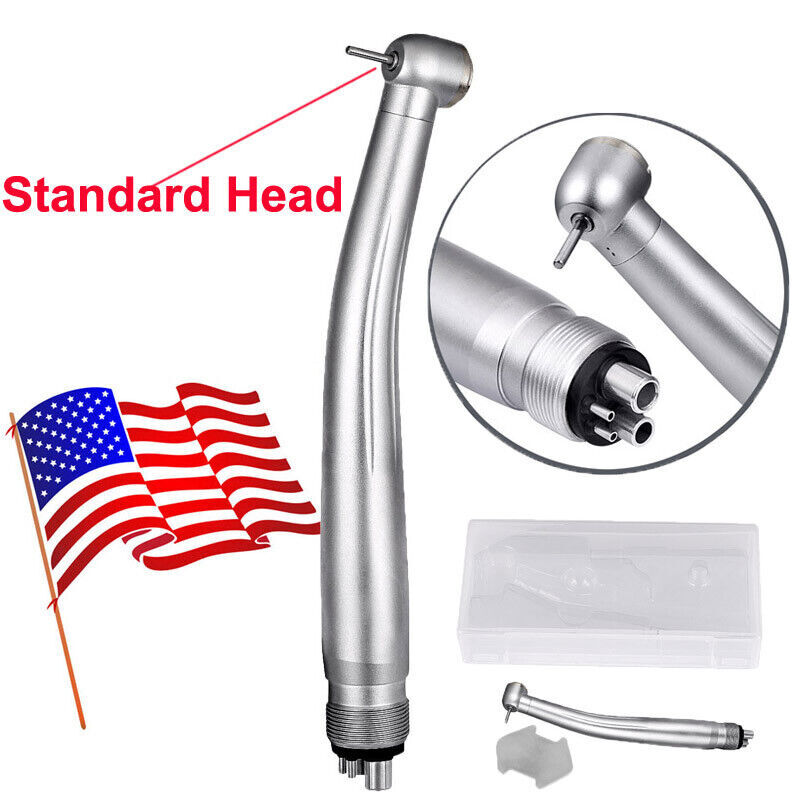 10PCS Dental High Fast Speed Handpiece Standard Head Push Button 4HOLE