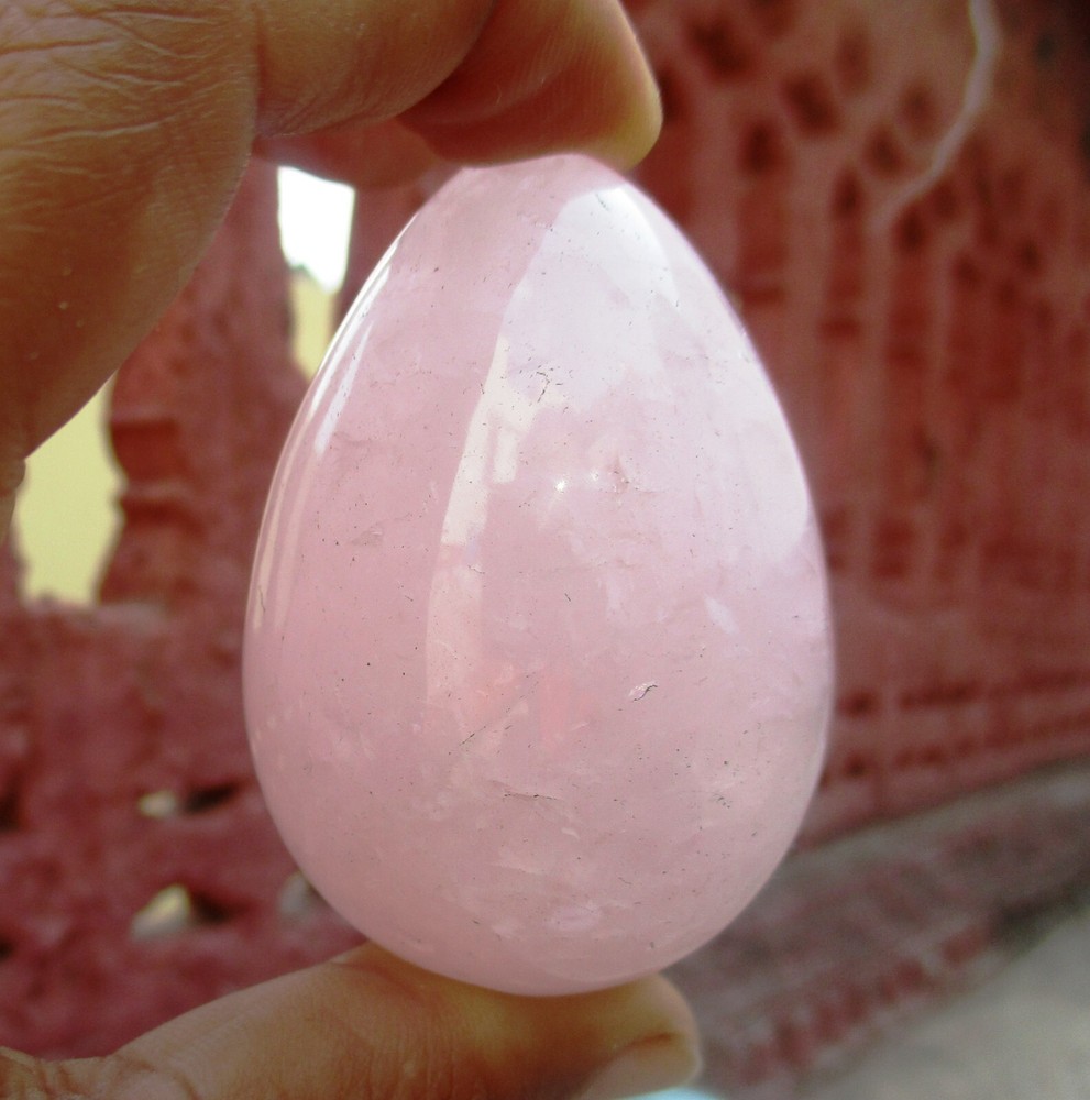Rosequartz Yoni Egg for Kegel Exercise Decoration Easter Gift