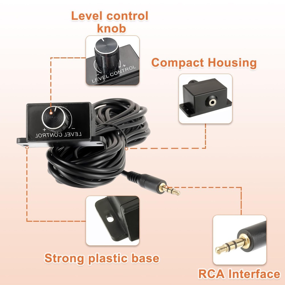 JAMHER Universal Car Amplifier Level Controller Car Audio Control Knob Sub Am...