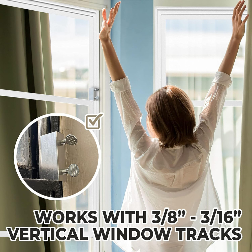 Window Locks, 10 Pack for Vertical and Horizontal Windows, Sliding Window Locks,