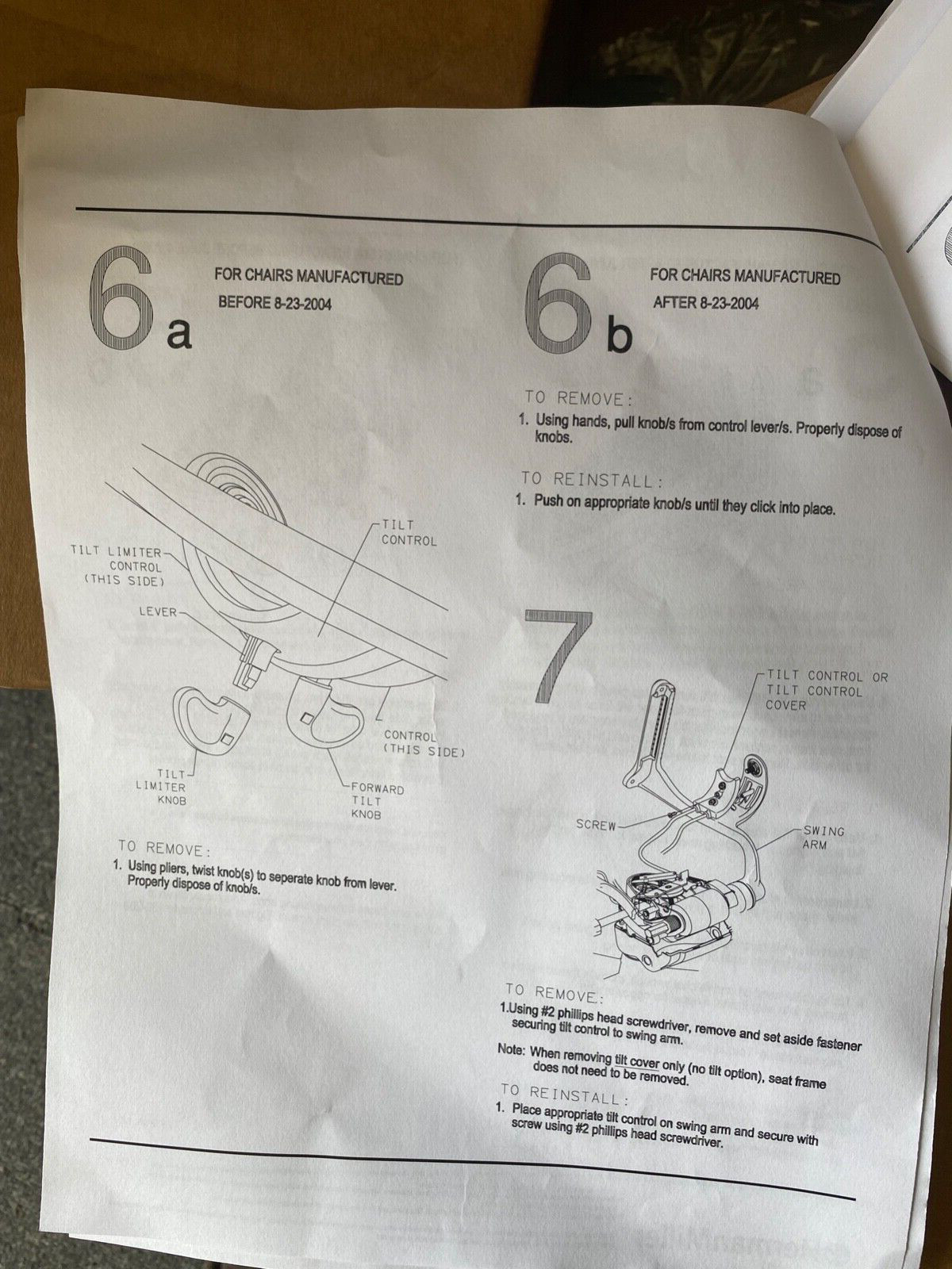 Herman Miller Aeron Chair Tilt Control Kit - New OEM (Genuine HM Parts)