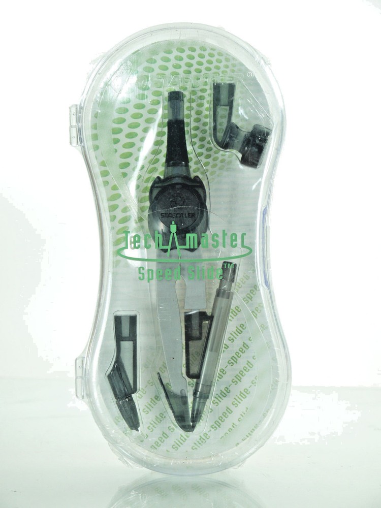 TECH MASTER SPEED SLIDE PROTRACTOR (COMPASS) for DRAWING CIRCLES SEALED