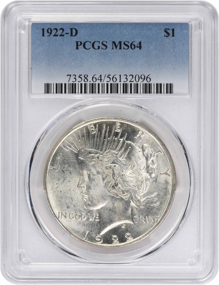 1922-D Peace Silver Dollar MS64 PCGS