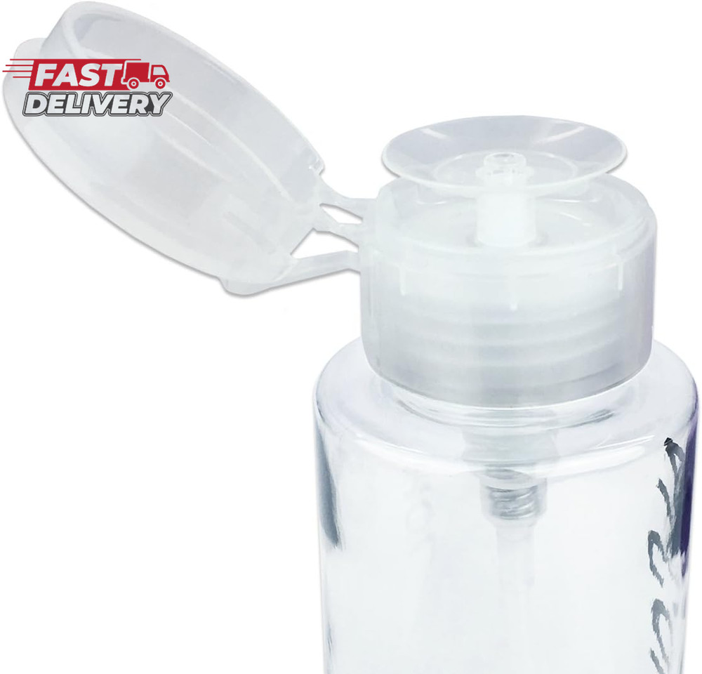 PANA 10Oz. (Quantity: 2 Pieces) Alcohol Labeled Liquid Push down Pump Dispenser
