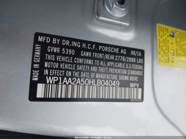 Used Floor Jack fits: 2017 Porsche MACAN Grade A