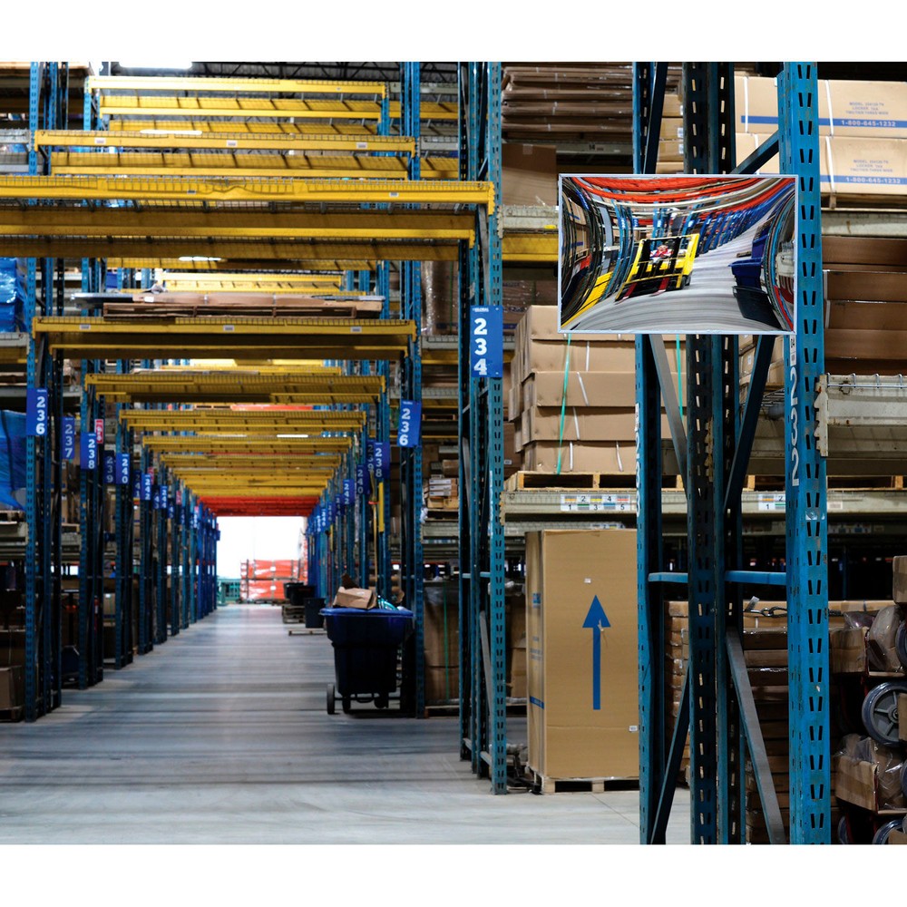 Rectangular Flat Glass Convex Mirror Indoor 16"x24"