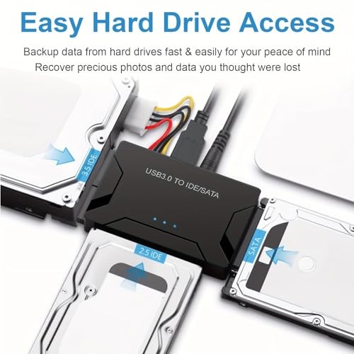 USB 3.0 to SATA IDE Adapter, Universal Hard Drive Reader Converter for