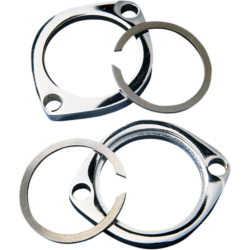 Chrome Exhaust Flange Kit 2000-2006 Harley Davidson Deuce - FXSTD