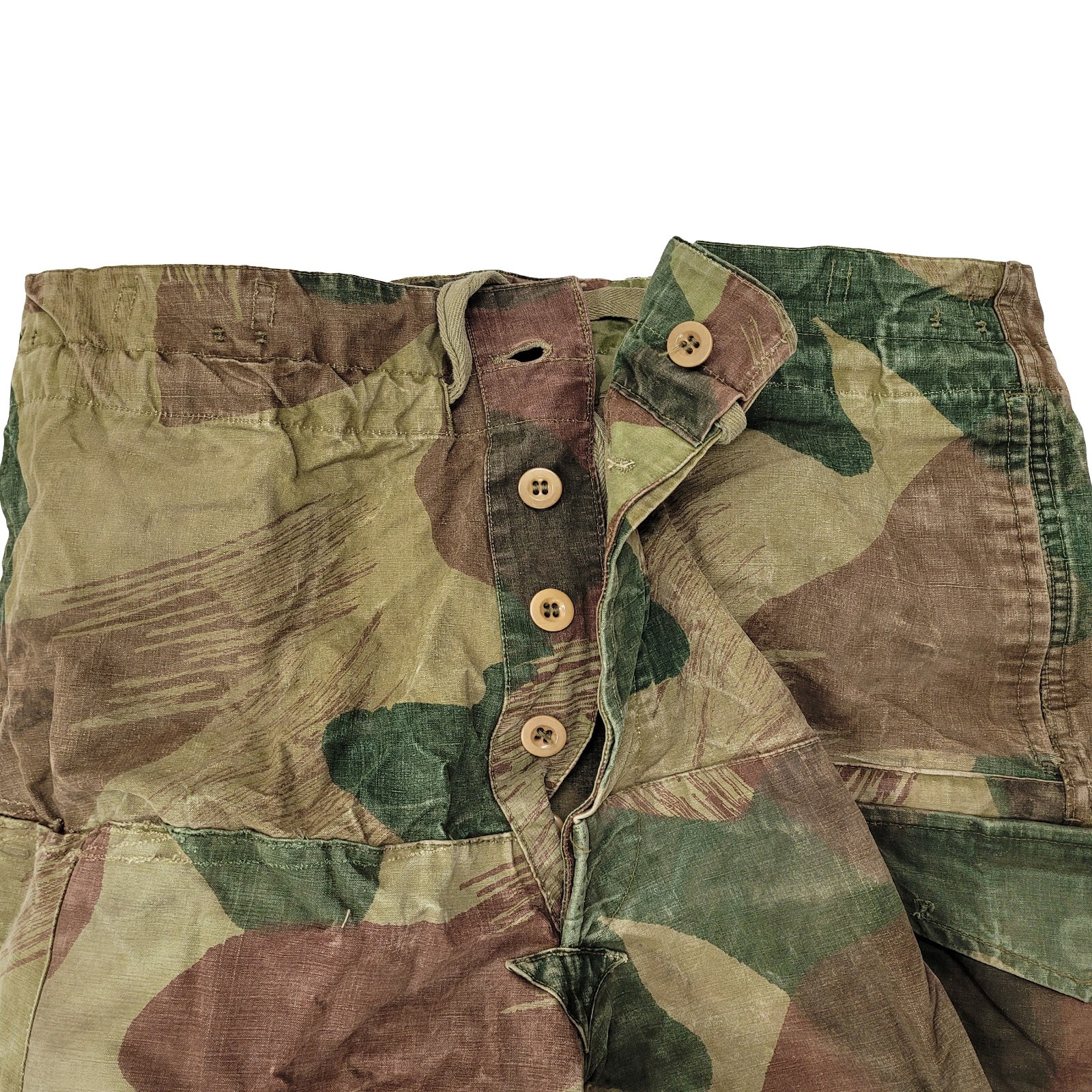 Army Trouser Original Belgian Vintage Rare WWII Combat Pants Brushstroke Camo