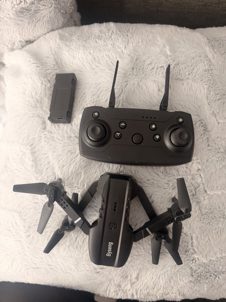 Byseng Foldable Electric Quadcopter Drone with Remote Control & Case