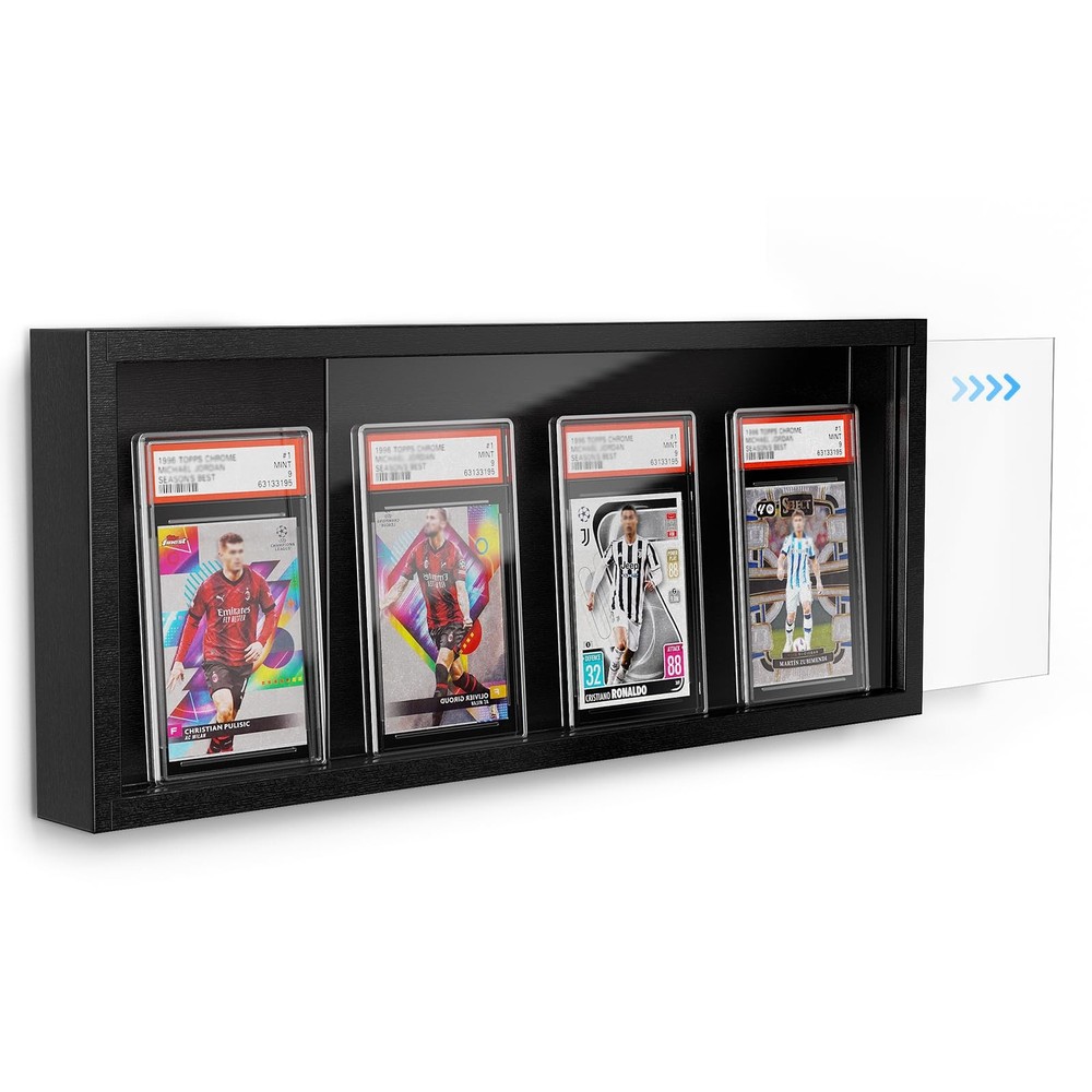 Emfogo Card Display Case, Trading Frame Wall 1 Pack, Black