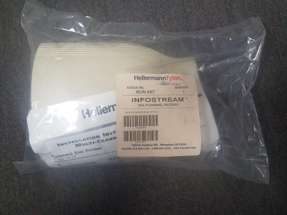 HellermannTyton MCRI-ENT InfoStream Multi-Channel Raceway Entrance End Fitting