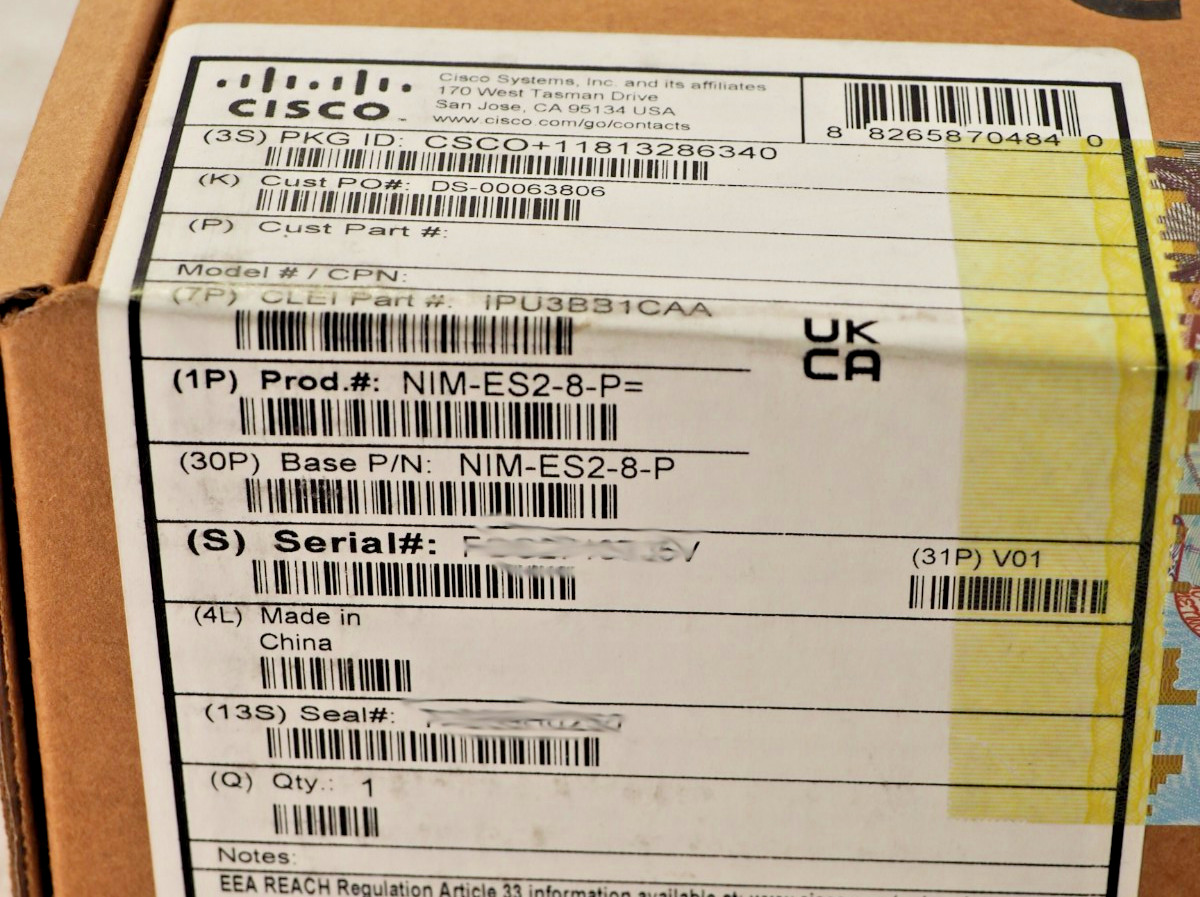 Cisco NIM-ES2-8-P 8-Port Gigabit Ethernet Switch Network Interface Module NEW