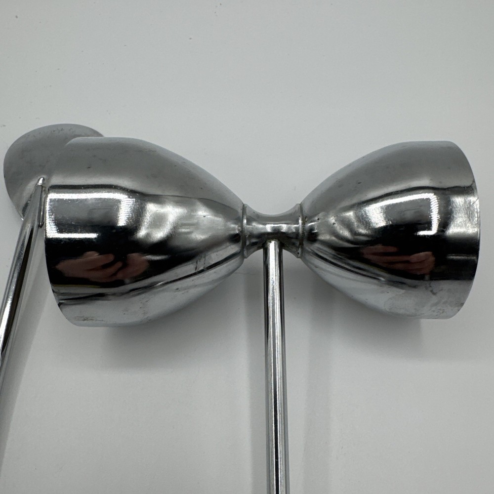 Vintage Nautical Anchor Handle Bar Tools Set Jigger Spoon Olive Fork Chrome