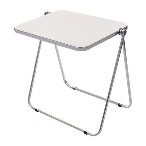 Foldable Acrylic Table, Space-Saving Small Desk Modern Design