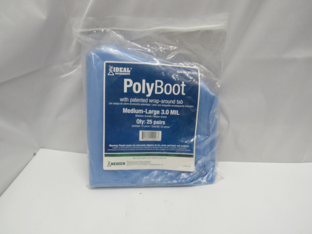 Ideal Instruments PolyBoot Covers W/ Patented Wrap Around Tab 25 Pairs