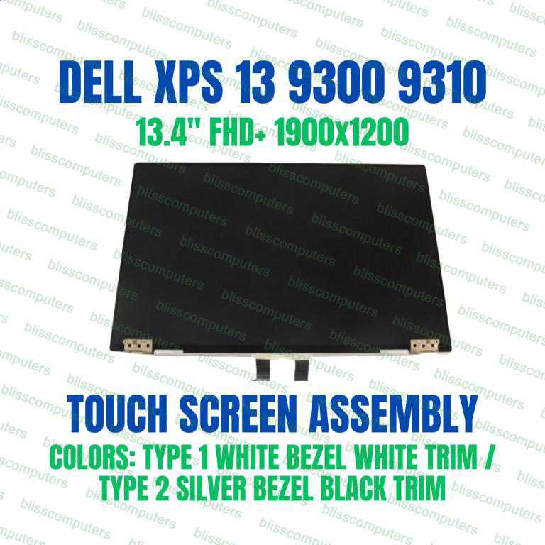 Dell XPS 13 9300 9310 1920X1200 Touch Screen LCD Assembly SILVER