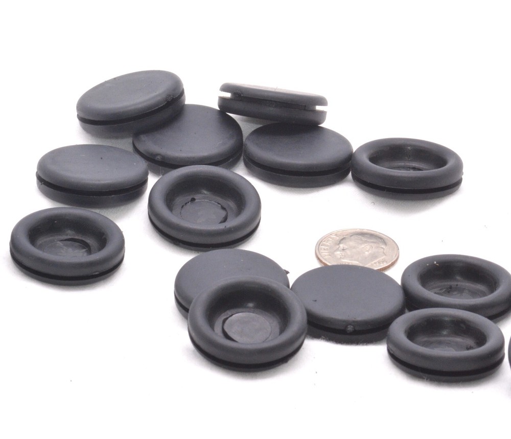 3/4" Rubber Panel Plug Knockout Solid Grommet Fits 1/16" Panels Electrical MRO