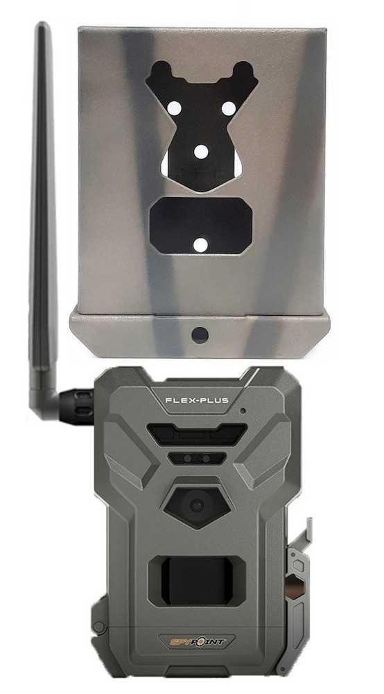 Spypoint FLEX-PLUS HD Extended Battery Dual SIM Cellular Trail Camera + Lock Box