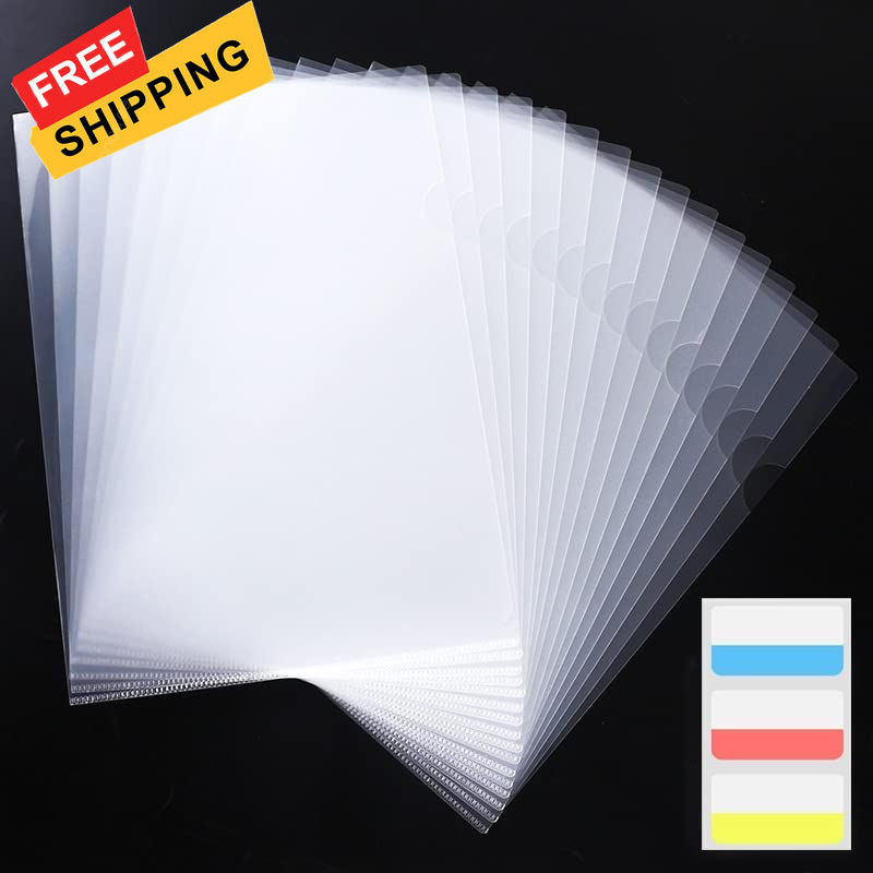 100 Pack Document Clear Plastic Folder Copy Safe Project Pocket LType