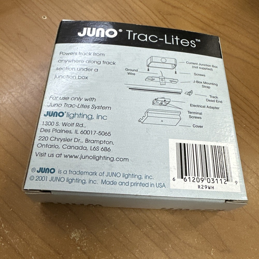 Juno Lighting R29 Wh Floating Electric Feed, White