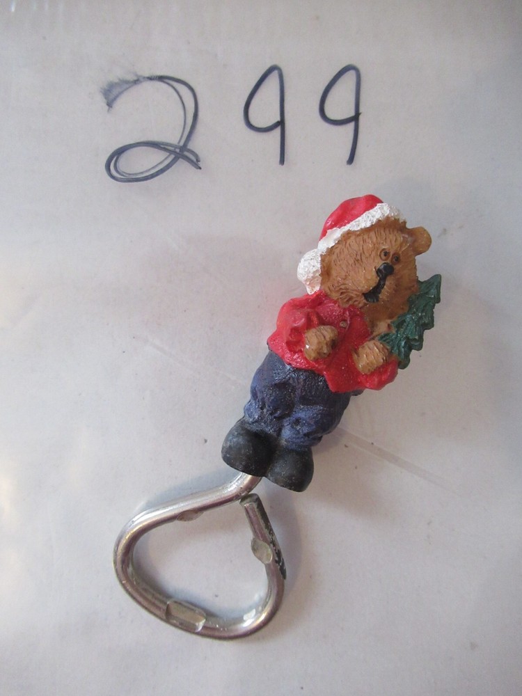 Beer bottle opener vintage Nice #299 bear with Christmas Tree