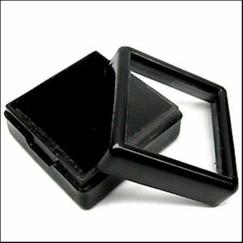 240 Pcs 3 x 3 Cm Black Gem Display plastic box Storage for Gems / Diamonds