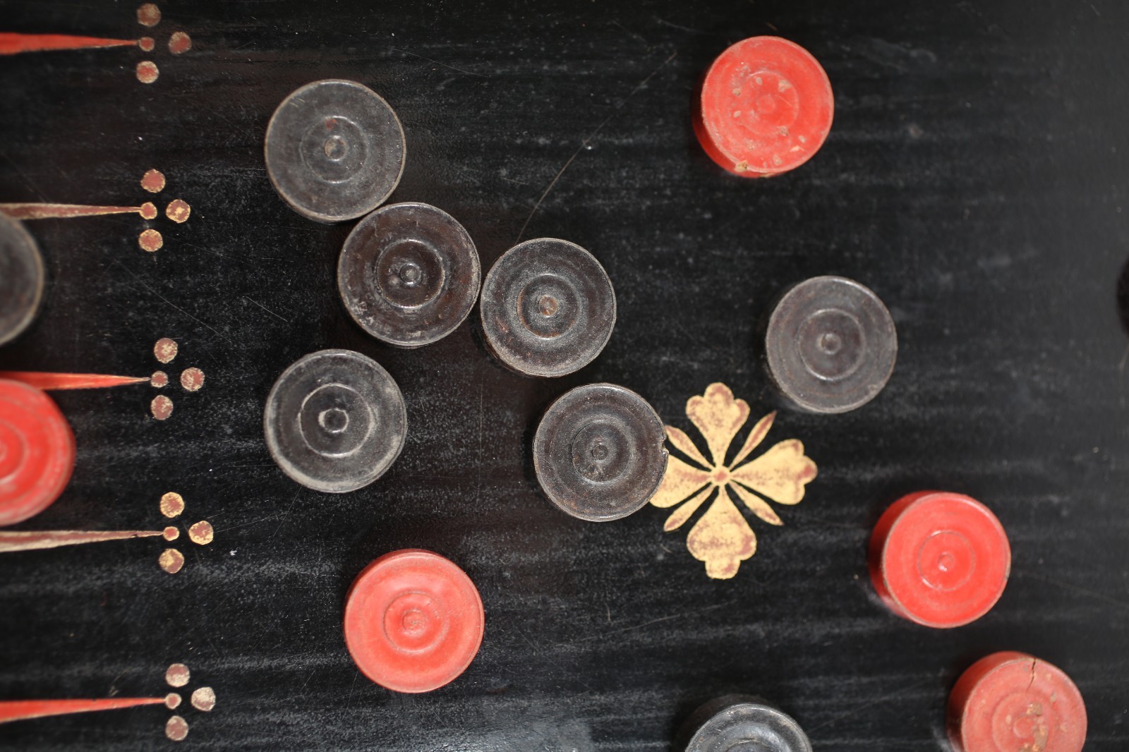 Original Civil War ID'ed Soldier's Game Checkers Backgammon Board Vermont Vols