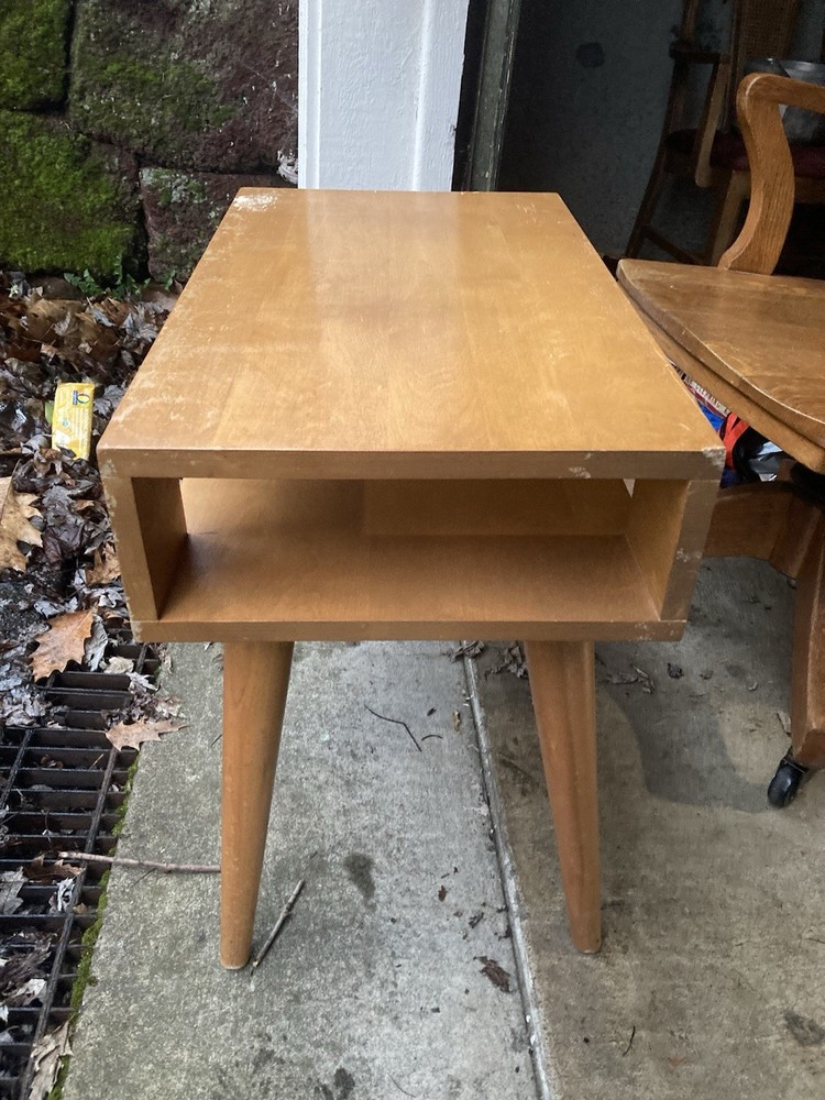 Vtg Mid Century Modern Conant Ball End Side Table