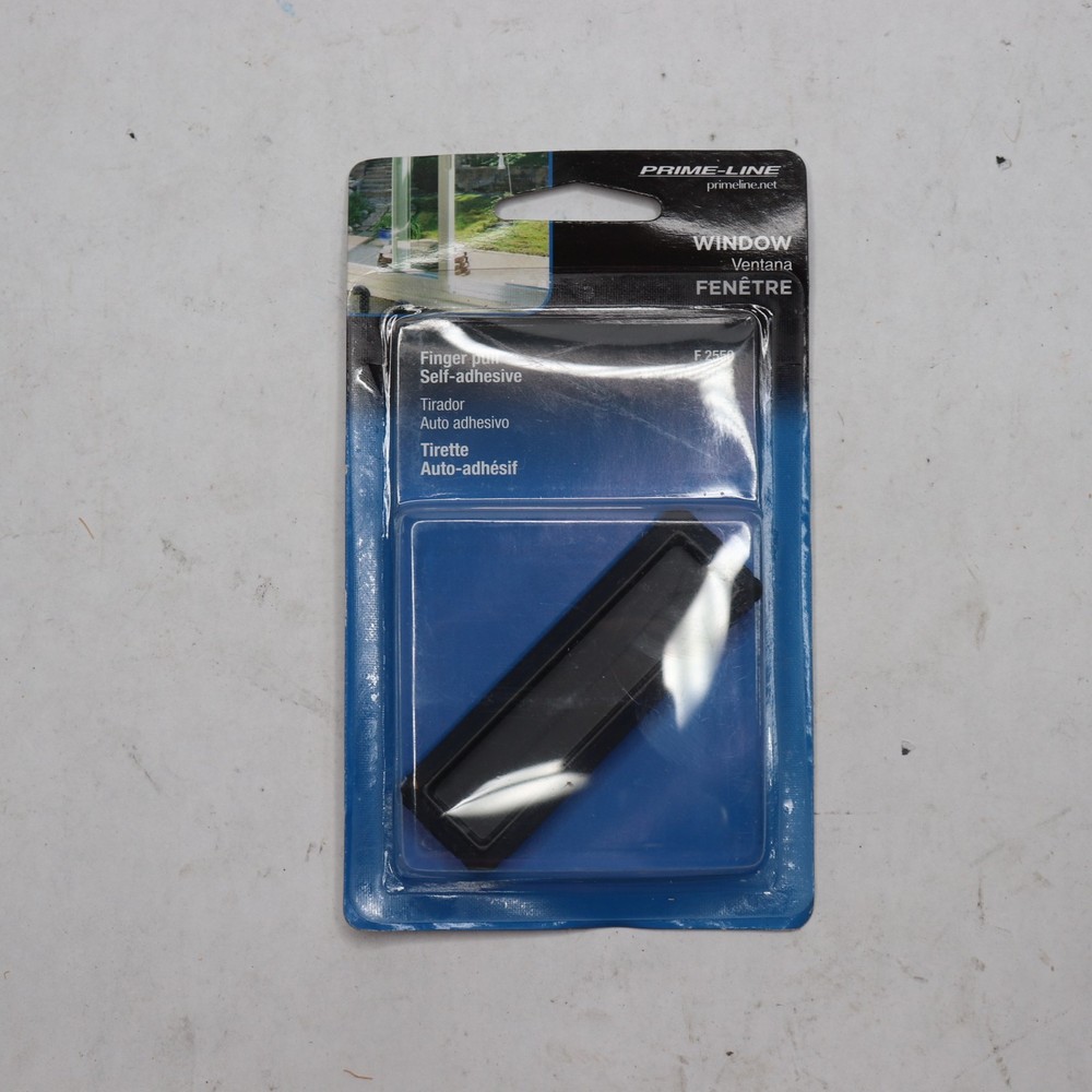 Prime-Line Black Plastic, Window Finger Pull, Self-Adhesive (2-pack)