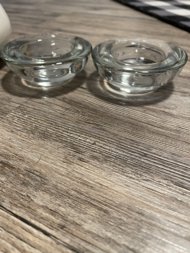 Vintage Set 2 Rounded Elegant Candle Holders
