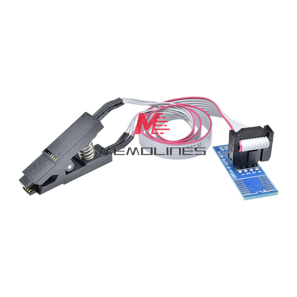 1-50x SOIC8 SOP8 Flash Chip IC Test Clips Socket Adpter BIOS/24/25/93 Programmer