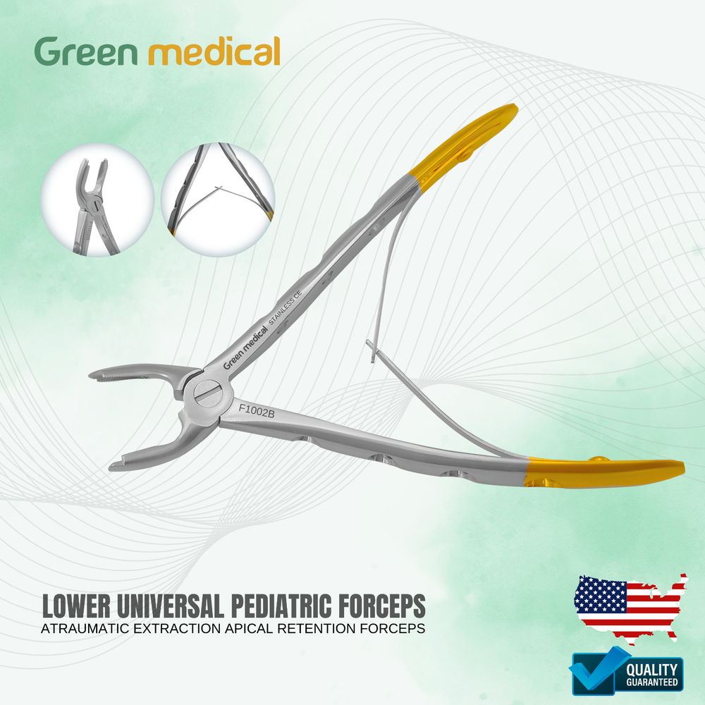 ATRAUMATIC EXTRACTION APICAL RETENTION FORCEPS LOWER UNIVERSAL PEDIATRIC FORCEPS