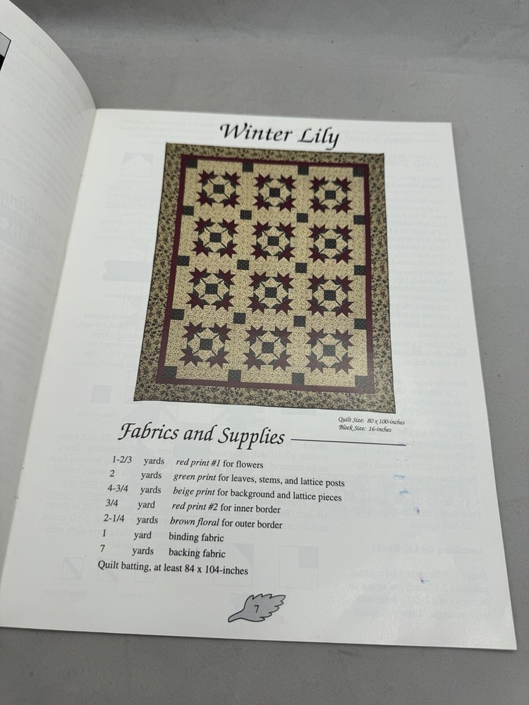 Winter Cottage Quilt Pattern 1997 Thimbleberries Wall Lynette Jensen Book BK080