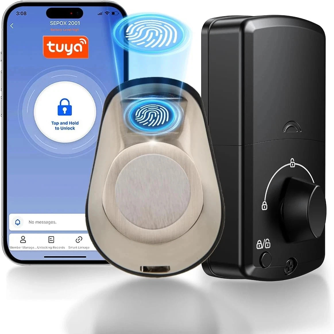 NEW Smart Door Lock Biometric Bluetooth Fingerprint Key Keyless Entry APP Home