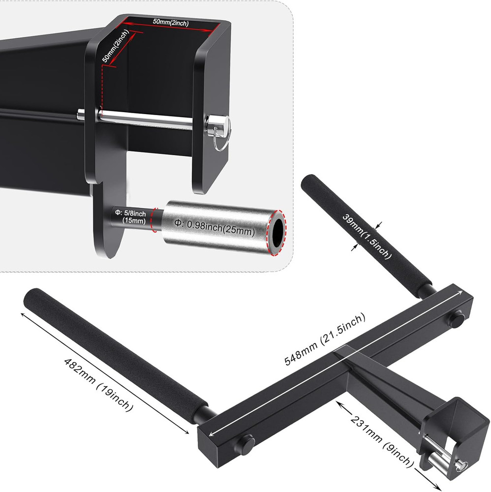Squat Rack Attachment, Y-Shaped Dip Bar Attachment, Nordic Hamstring Curl Attach