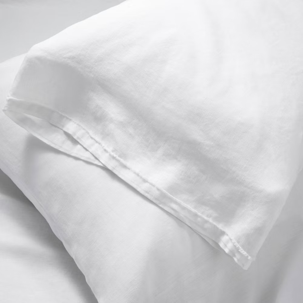 Full 100% Linen Sheet Set White - Casaluna