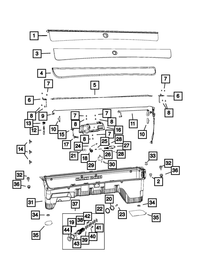 Genuine Mopar Rambox Actuator 68206092AA