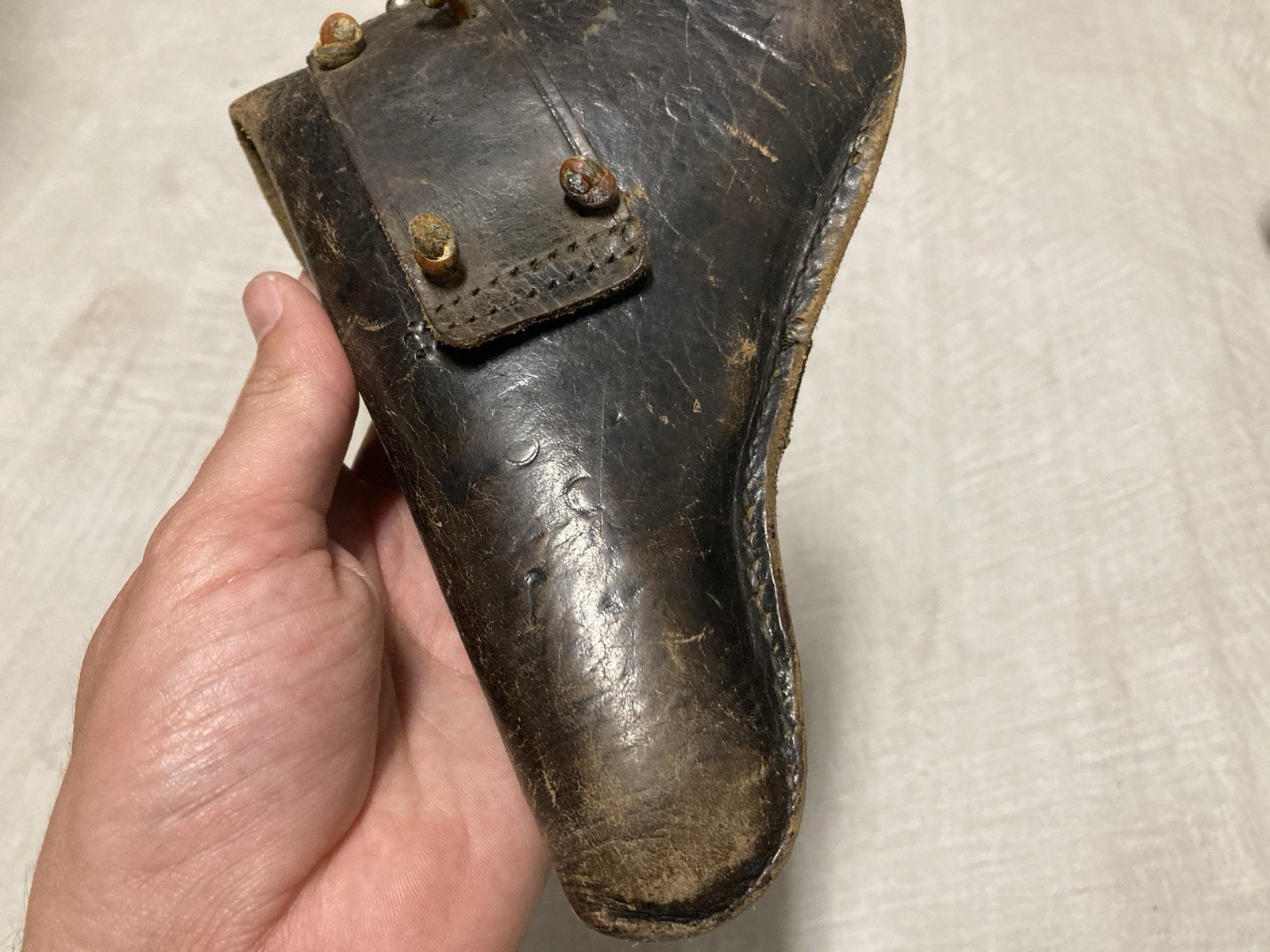 Original WW2 Era German Pistol Leather Holster WALTHER PPK WWII Field Gear