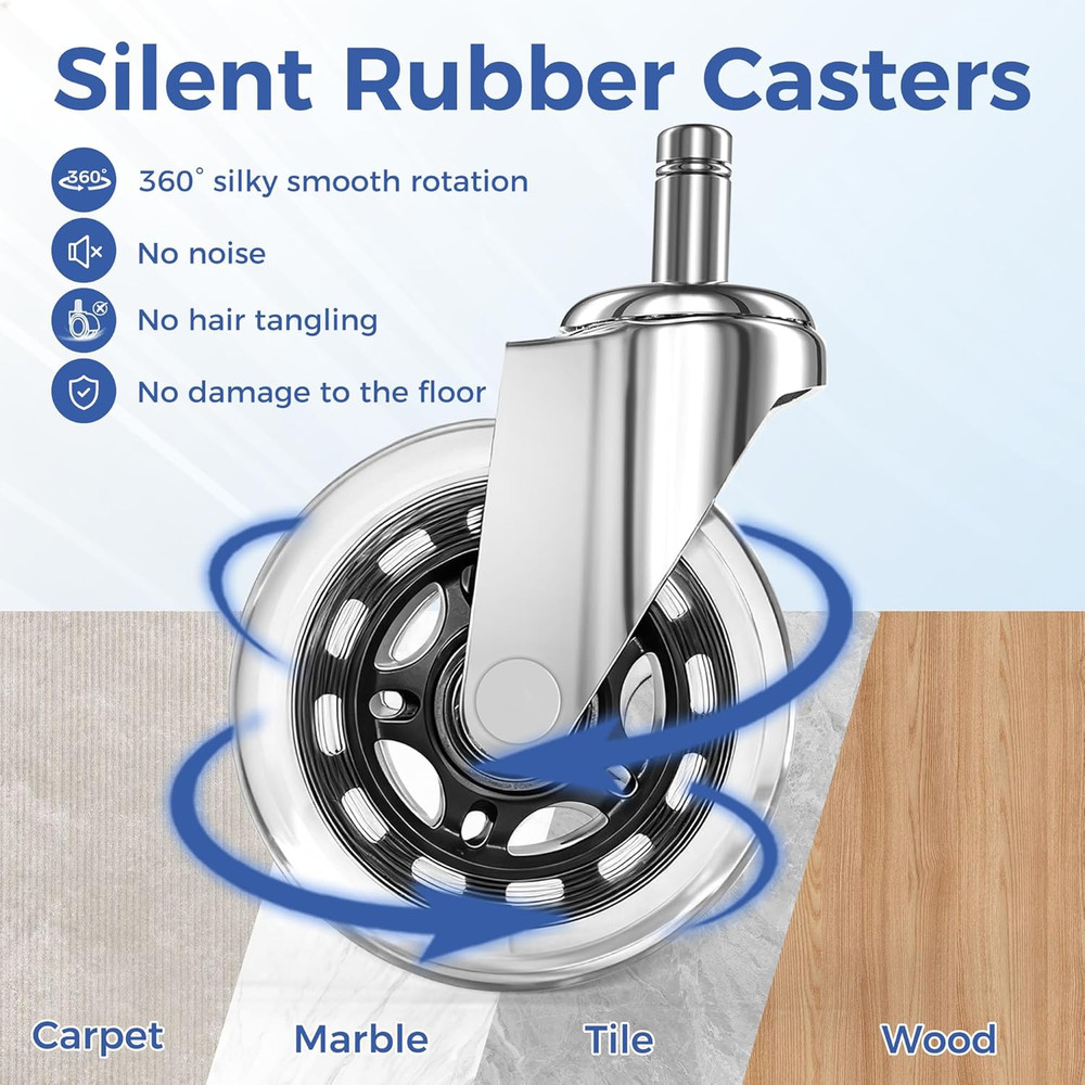 Saddle Stool with Wheels Ergonomic Swivel Adjustable Rolling Stool with PU Leath