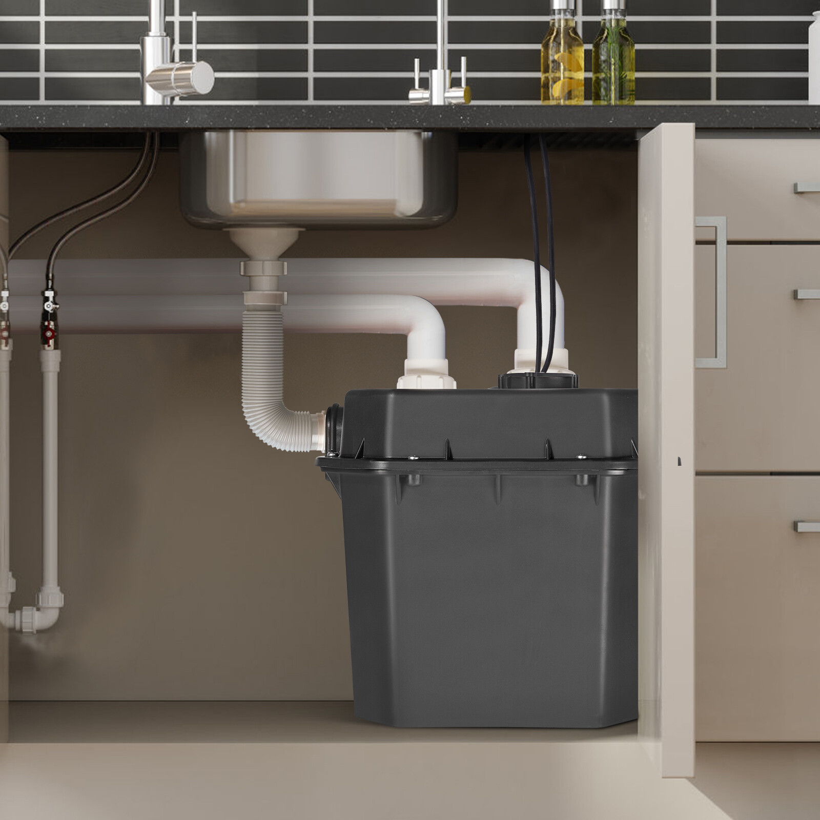 Utility Sink Pump Laundry Sink Drain Pump System 1/3 HP 2900 GPH 25ft Head