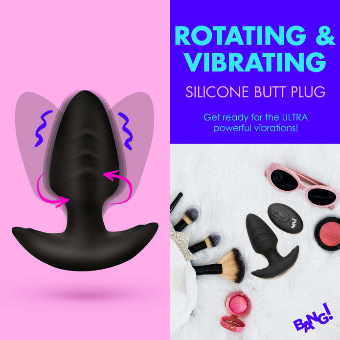 Bang! Rotating & Vibrating Tapered Butt Plug w/Remote