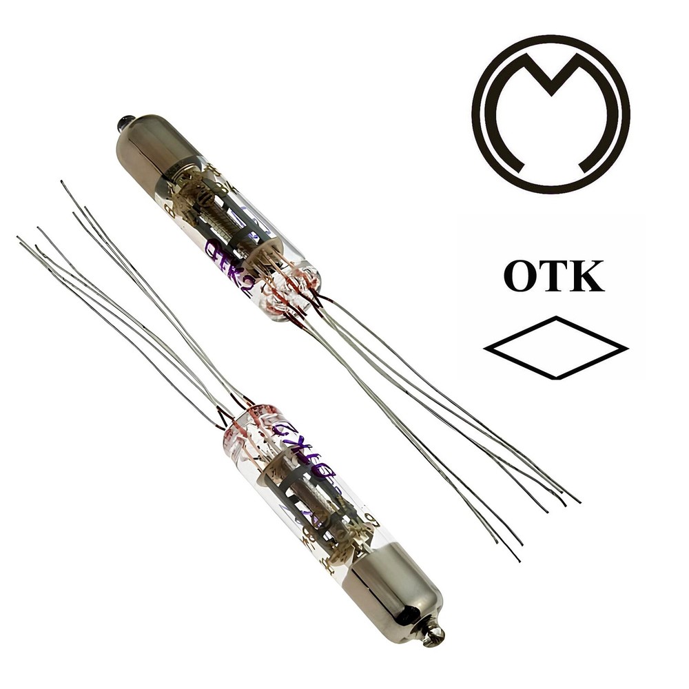 10pcs 6J5B-V Miniature HF Pentode Tube Same Date 05-1984 Gold Grid OTK Soviet