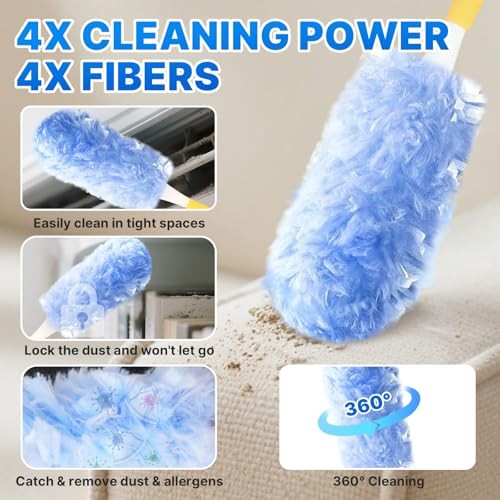 Duster Refill for Swiffer Duster, 20 Count Heavy 20 Count & 1 Handle (Blue)
